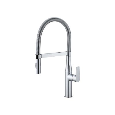 Single lever High-spout Kitchen Mixer 1/2″ flexible hoses Multi function Chrome