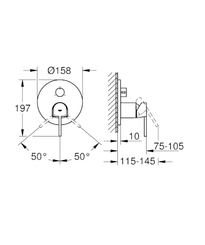 Grohe Plus Single Lever Mixer with 3-way Diverter