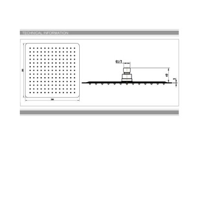 Rectangular Rainshower 400x400mm