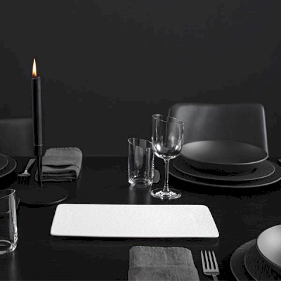 Manufacture Rock Blanc Rectangular Serving Plate