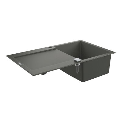 K500 Composite Sink with Drainer - Single bowl with arm