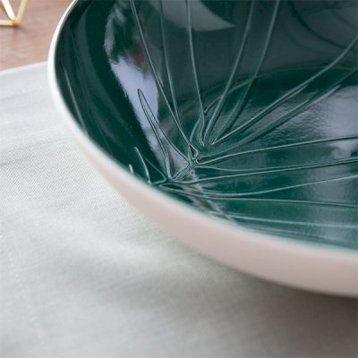 It's My Match Green Serving Bowl Leaf