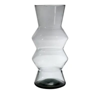 Zigzag Mouthblown Recycled Vase Medium