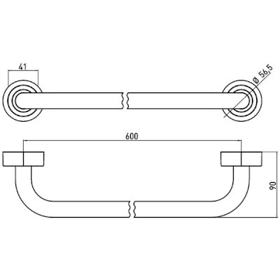 Polo Bath Towel Rail