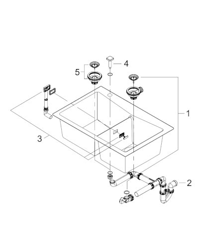 K700 Composite Sink - Double bowl