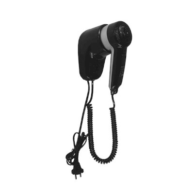 HAIR DRYER W/PLUG, BLACK
