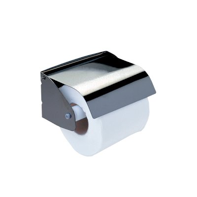 TOILET ROLL HOLDER W/COVER,ST.STEEL,SATIN