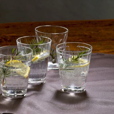 Dressed Up Water Glass Set 4pcs Clear