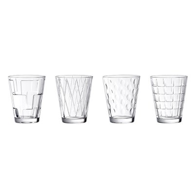 Dressed Up Water Glass Set 4pcs Clear
