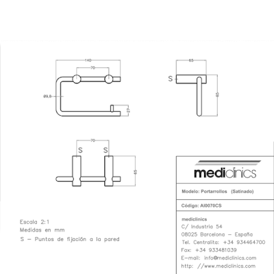 Stainless Steel Satin Toilet Paper Holder