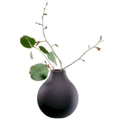 Manufacture Collier Noir Vase Perle Small 11x11x12cm