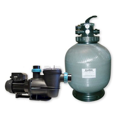 30' (750MM) SIDE MOUNT FILTER WITH VALVE, SAND, 2 HP AQUAH SPEED PUMP