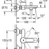 BauEdge Single Lever Bath Mixer - Image 3