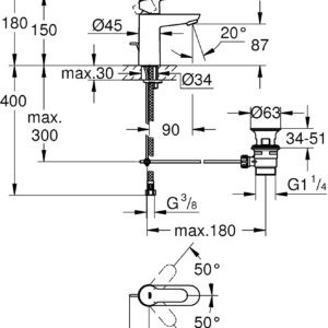 BauEdge Single-Lever Shower Mixer