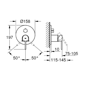 Grohe Plus Single Lever Mixer with 3-way Diverter