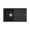 FraGranite Sink 860X500mm,  reversible,  onyx white 3 1/2" with overflow