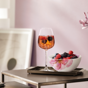 Rose Garden Red Wine Goblet Set 4pcs